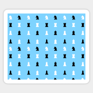 Blue Chess Pattern Sticker